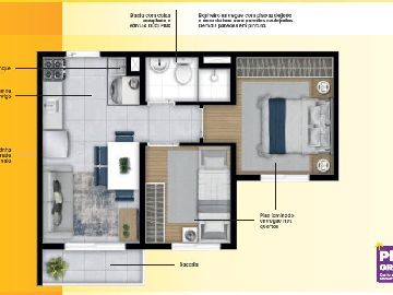 02 Dorm com sacada e vaga